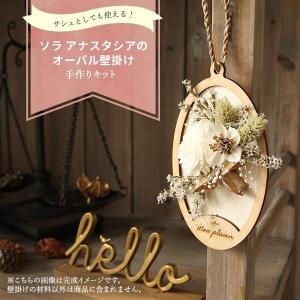 ハンドメイドフラワー 花材 即日出荷 ソラフラワー手作りキット ソラアナスタシアのオーバル壁掛け ドライフラワー ハンドメイド DIY 自由研究 キット 花