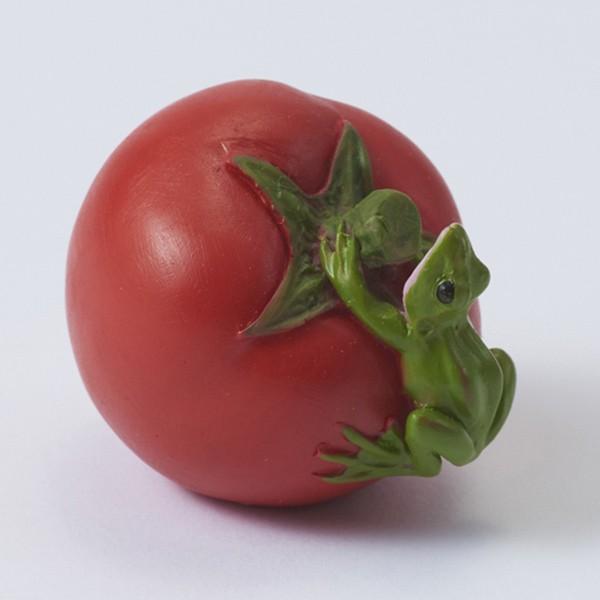 《 フェイクフード 》◆とりよせ品◆ トマト&amp;フロッグ インテリア小物 装飾 かわいい フェイクフー...