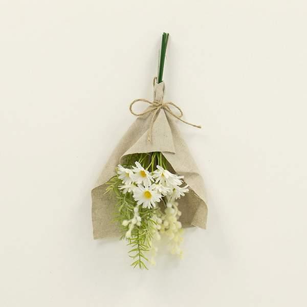 造花 とりよせ品 マーガレットリネンスワッグ(ラップ付) 木春菊 モクシュンギク インテリア インテ...