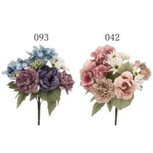 造花 花束 とりよせ品 ミックスローズブッシュ...の詳細画像1