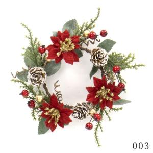 造花 クリスマス リース とりよせ品 ポインセチ...の商品画像