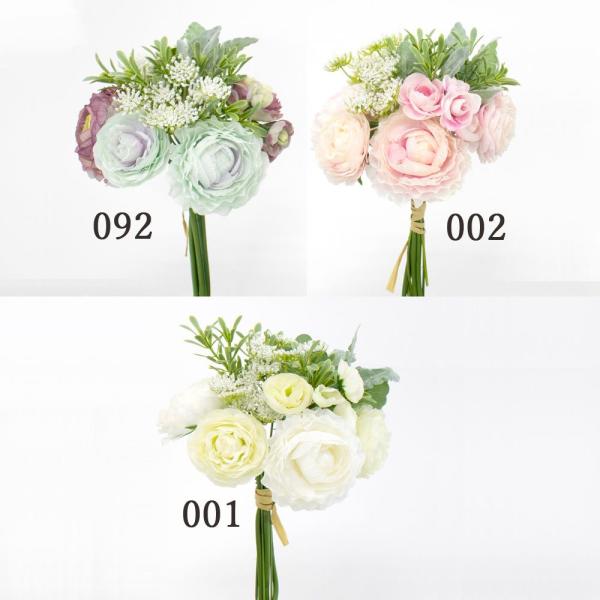 花束 造花 とりよせ品 ソフトラナンミックスバンドル ハナキンポウゲ 花金鳳花 白 ホワイト ピンク...