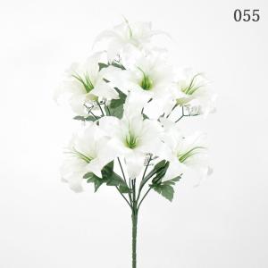 造花 仏花 とりよせ品 仏花ブッシュ 仏花 カサブランカ ユリ 百合 白 花束 造花仏花 お供え花 供花 墓花 盆花 お盆 お彼岸 お葬式 お悔やみ花 仏事 花材