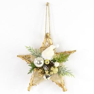 リース クリスマス インテリア とりよせ品 スターリース(S) クリスマスリース 星型 星形 クリスマスインテリア 壁掛け クリスマスツリー 飾りつけ ベリー