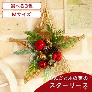クリスマス リース 即日出荷 りんごとキラキラ...の詳細画像1