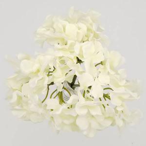 造花 とりよせ品 ハイドランジア ホワイト 紫...の詳細画像1