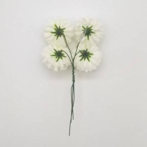 造花 とりよせ品 ミニボールマムピック クリー...の詳細画像3