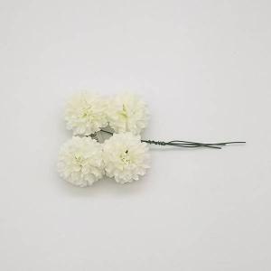 造花 とりよせ品 ミニボールマムピック クリー...の詳細画像4