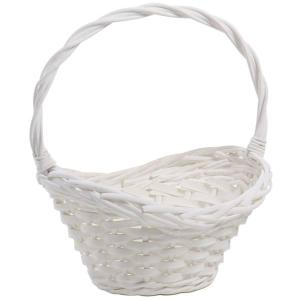 日限定07 SG Wonder zone ウイロー山型手付Sホワイト 318-002W かご
