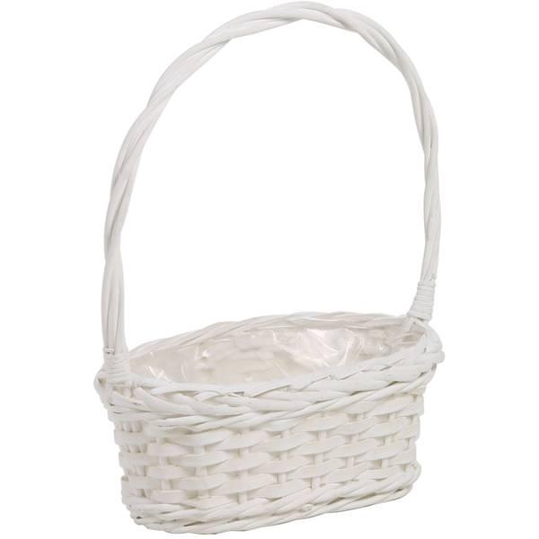 かご ベース とりよせ品 柳&amp;ウッド連鉢手付3号用WH バスケット 花かご インテリア 花資材 花器...