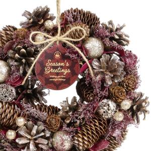 クリスマス リース とりよせ品 ドライ木の実の...の詳細画像1