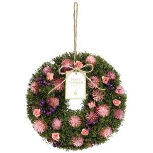 リース ドライフラワー アレンジ とりよせ品 ドライ木の実のナチュラルリース23cm フォレストピンク 玄関リース インテリア雑貨 ドライフラワー ギフト