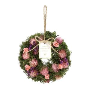 リース ドライフラワー アレンジ とりよせ品 ドライ木の実のナチュラルリース17cm フォレストピンク 玄関リース インテリア雑貨 ドライフラワー ギフト
