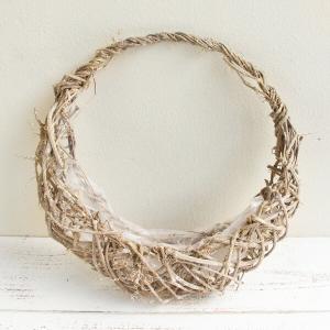 《 リース 》出荷Nature Designs バッグリース30cm ナチュラル