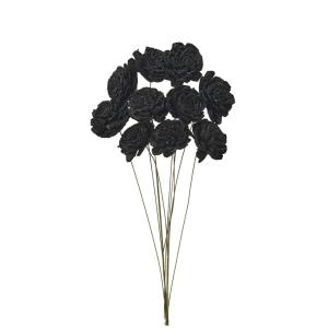 ハンドメイドフラワー 花材 即日出荷 ソーラーローズ 小 黒 花材 素材 材料 パーツ ソラフラワー ハンドメイドフラワー 黒 ブラック バラ 薔薇 大地農園