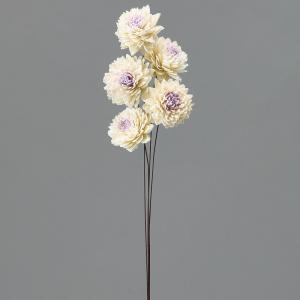ハンドメイドフラワー 花材 即日出荷 ソーラージニア 白／パープル 花材 素材 材料 パーツ ソラフラワー ハンドメイドフラワー 白 ジニア 百日草 大地農園