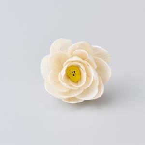 【P10倍中 4/20 9:59迄】 ハンドメイドフラワー 花材 即日出荷 ソーラーロータス・ヘッド ホワイトイエロー 花材 素材 材料 パーツ ソラフラワー 大地農園