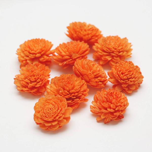 ハンドメイドフラワー 花材 即日出荷 ソーラーダリア 4cm マンダリン 花材 素材 材料 パーツ ...