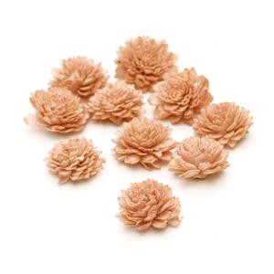 ハンドメイドフラワー 花材 即日出荷 ソーラーダリア 4cm ピンクベージュ ドライ 自然素材 ドライフラワー ハンドメイドフラワー インテリア 花 東方貿易