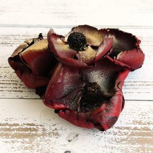 ハンドメイドフラワー 花材 即日出荷 期間限定特価 パームフラワー レッドゴールドウォッシュ ドライフラワー ハンドメイドフラワー 花 花材 素材 東方貿易