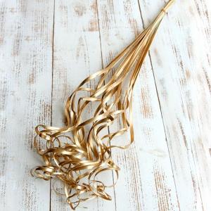 ドライフラワー 花材 即日出荷 パームカーリーティンティン ゴールド ドライフラワー スワッグ ブーケ ドライフラワー花束 リース アレンジ 花材 東方貿易