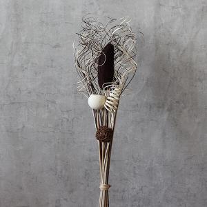 ドライフラワー 花材 即日出荷 カーリーティンティンミックスアレンジ ホワイトブラウン リーフ 葉 ドライフラワー スワッグ ブーケ 花束 リース 東方貿易