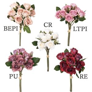 造花 とりよせ品 エリーナローズブーケ 花束 ブーケ バラ 薔薇 赤いバラ カップ咲き ピンク レッド 赤い薔薇 赤薔薇 白 紫 ピンクベージュ 花材 ビバ工芸