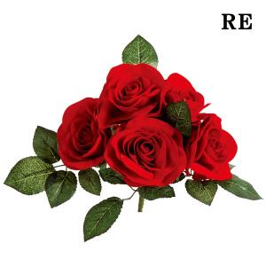 造花 とりよせ品 ベルベットローズブッシュ インテリア インテリアフラワー フェイクフラワー シルクフラワー インテリアグリーン 花材 花資材 ビバ工芸