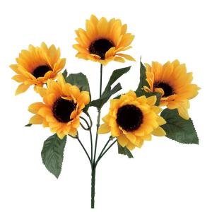 造花 とりよせ品 サンフラワーブッシュx5 ヒマワリ ひまわり 向日葵 花束 ブーケ 南国 トロピカル インテリア インテリアフラワー 花材 花資材 ビバ工芸