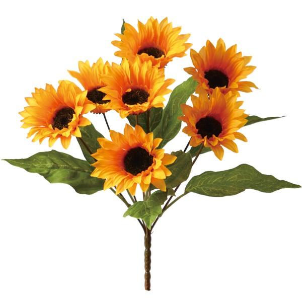 《 造花 》◆とりよせ品◆Viva ニューサンフラワーブッシュx7 ヒマワリ ひまわり 向日葵 花束...