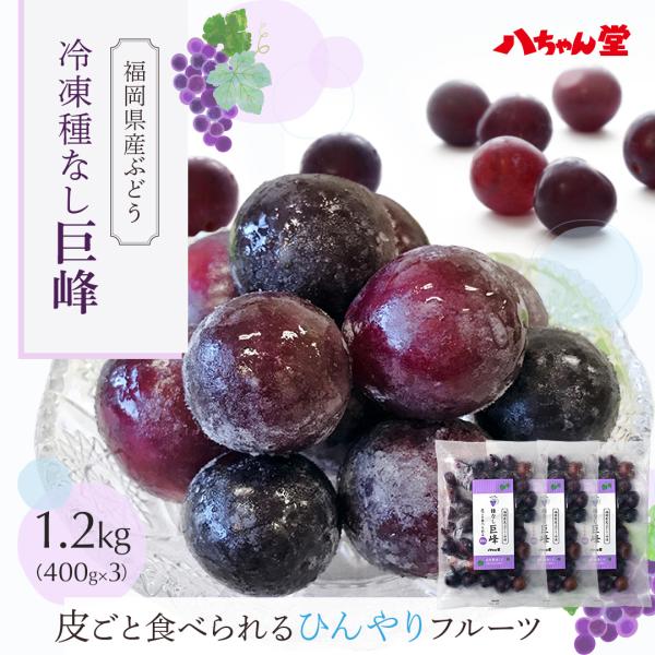 八ちゃん堂 冷凍 【 巨峰 1.2kg(400g×3袋) 】 送料無料  ブドウ ぶどう 葡萄 巨峰...