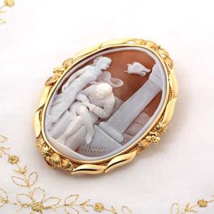 CAMEO（カメオ） 【限定1点】 K18 イエローゴールド シェル ブローチ