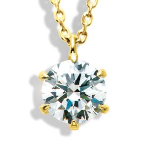 ダイヤモンド K18 ネックレス 一粒 0.5ct GIA鑑定書 Dカラー VS2 