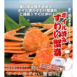 特大6杯入り　ボイル済　ずわい蟹　姿　カニ かに 蟹 ズワイガニ 約3kg　3〜5人前【大特価セール】