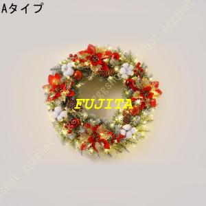 クリスマスリース リース 玄関 クリスマスライ...の詳細画像2