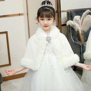 子供ファーボレロ秋冬子供ファーボレロ子供ドレスポンチョボレロ白ホワイトお子様ドレスボレロ子どもドレス発表会子供ドレス結婚式七五三｜Y-kiストア