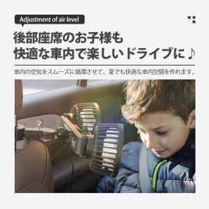 車用扇風機 車 扇風機 USB 後部座席用 後...の詳細画像1