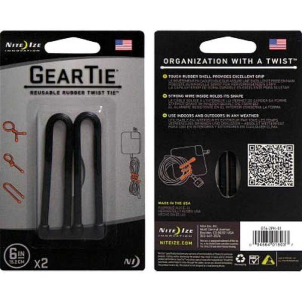NITE IZE　ヘッドフォンキーパーツ GEAR TIE 6inc 　GT62PK01