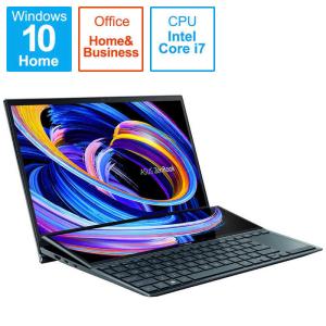 ASUS エイスース　ノートパソコン ZenBook Duo 14(2画面 タッチパネル) セレスティアルブルー  14.0型  intel Core i7  メモリ16GB  SSD1TB　UX482EG-KA143TS