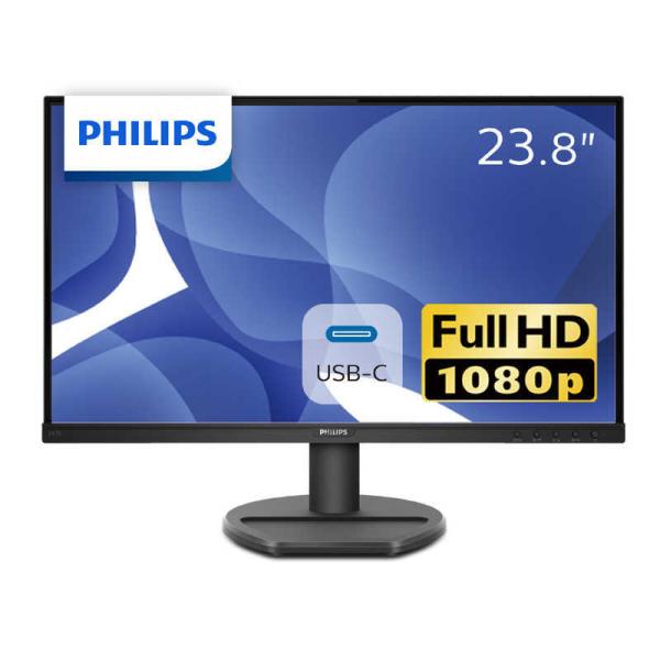 フィリップス　PHILIPS　PCモニター ブラック [23.8型 /フルHD(1920×1080)...
