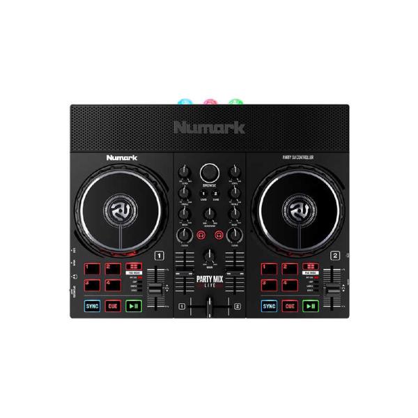 NUMARK　LEDパーティライト搭載スピーカー内蔵DJコントローラ　Party Mix Live