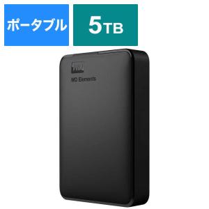 WESTERN DIGITAL　外付けHDD　ポータブル型 5TB　WDBU6Y0050BBK-JESE｜y-kojima