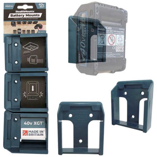 STEALTHMOUNTS　バッテリーマウントマキタ40VXGT用(6個入り) ブルー　BMMK40...
