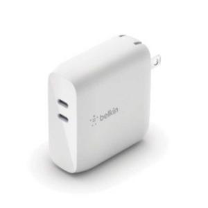 BELKIN　BOOST↑CHARGE PRO 68W USB-C PD GaN USB充電器(18W USB-C + 45-60W USB-C) ホワイト　WCH003DQWH