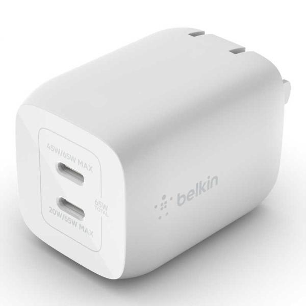 BELKIN　BOOST↑CHARGE PRO デュアル USB-C GaN充電器 PPS 65W ...