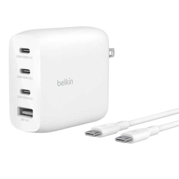 BELKIN　BoostCharge Pro 112W 4ポート GaN PD急速充電器 USB-C...