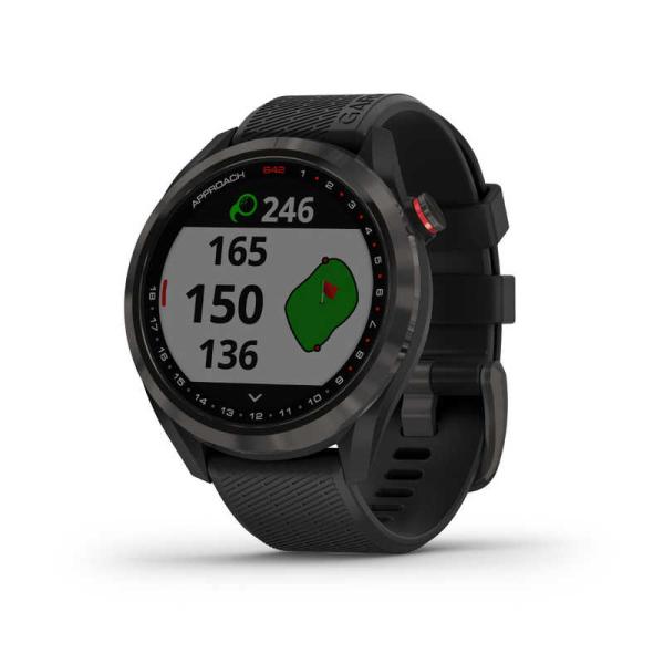 GARMIN　GPS ゴルフナビゲーションウォッチ Approach S42(ブラック×カーボングレ...