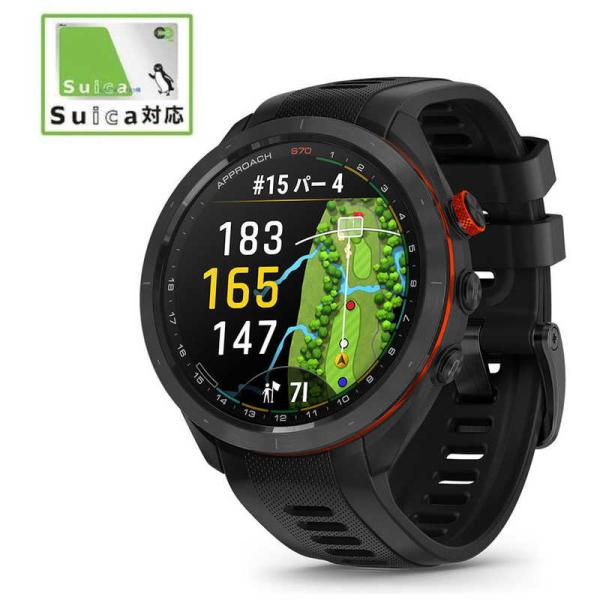 GARMIN　GPS ゴルフナビ Approach S70 47mm ブラック 　010-02746...