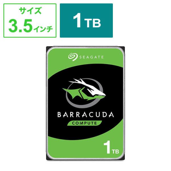 SEAGATE　Seagate BarraCuda 3.5インチ 1TB 内蔵ハードディスク HDD...