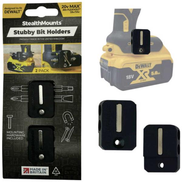 STEALTHMOUNTS　ステルスマウント Stubbyビットホルダーデウォルト用(2個入り) ブ...